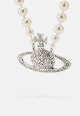 Vivienne Westwood RELIEF PEARL NECKLACE - Ketting - cream/crystal