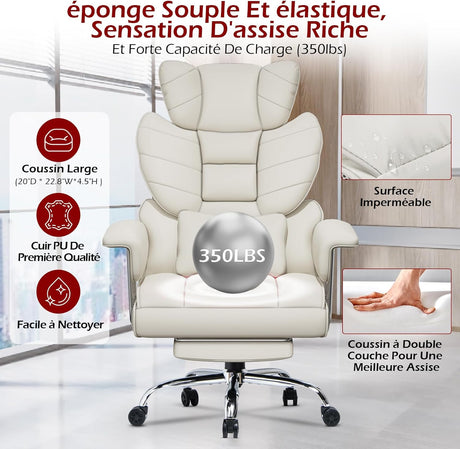Rattantree Office Chair with Telescopic Footrest