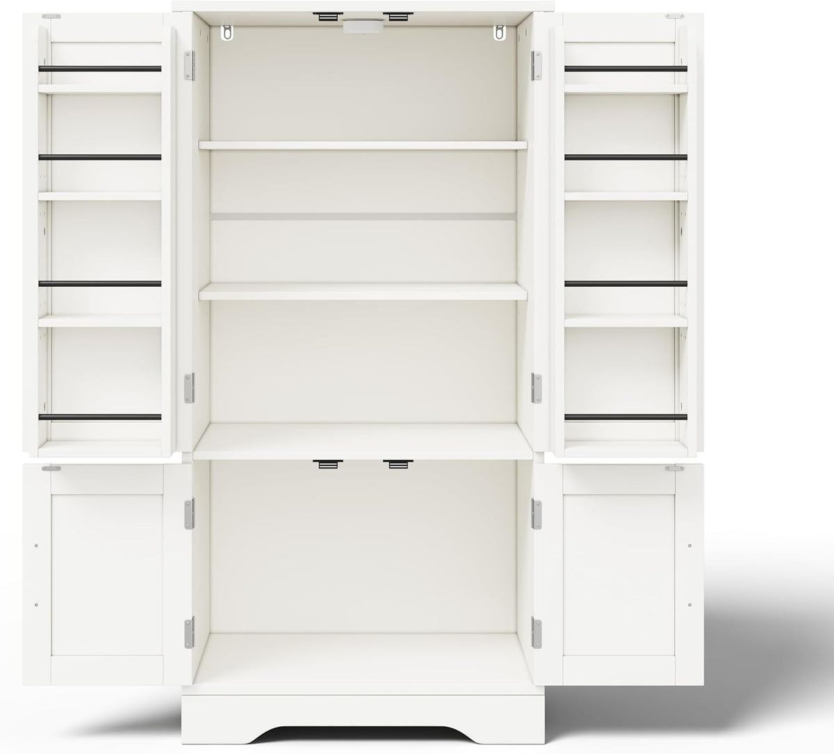 Keukenkast 120x60x40cm, Wit, met LED-sensorlicht