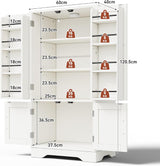 Keukenkast 120x60x40cm, Wit, met LED-sensorlicht