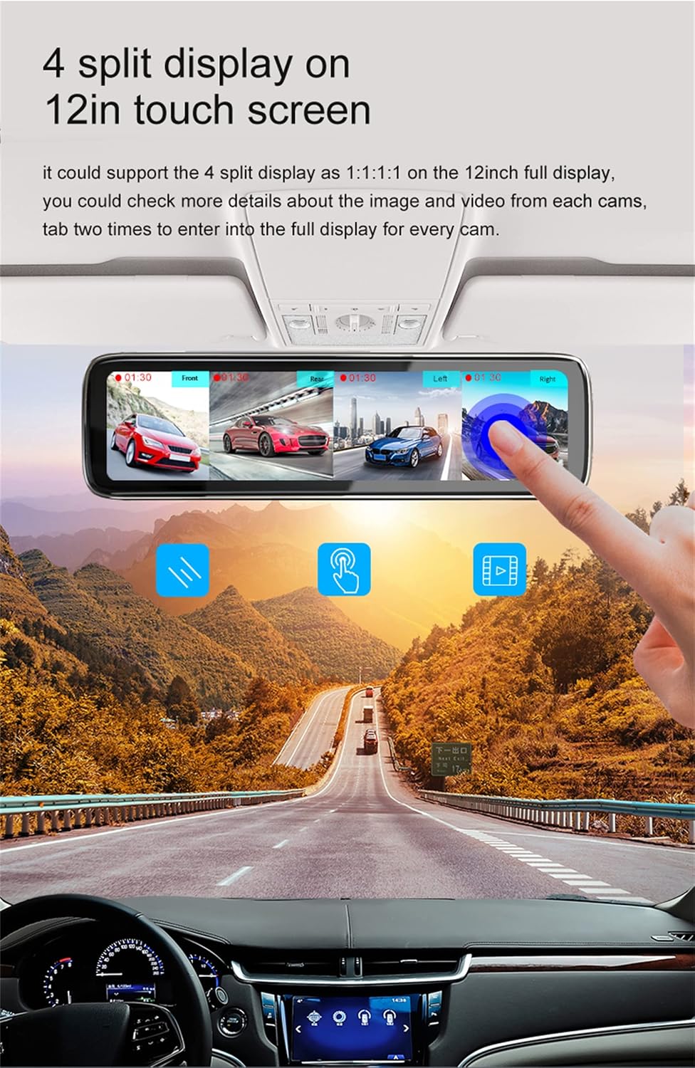 Dash Cam, 360 ° Panoramisch Dashboard Auto