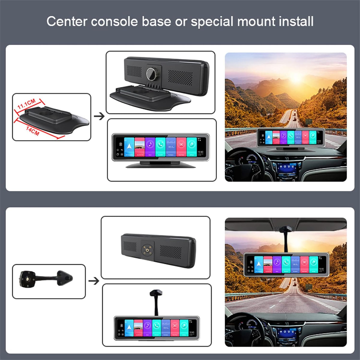 Dash Cam, 360 ° Panoramisch Dashboard Auto