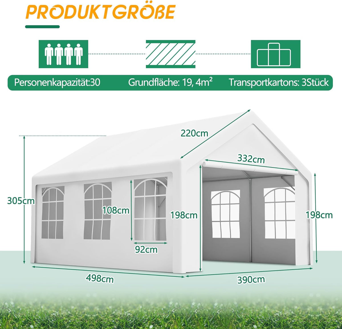 Thanaddo Paviljoen, 4 x 5 meter, premium wintervaste partytent