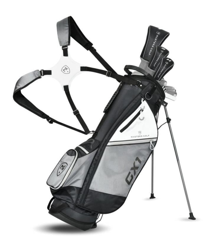 Masters GX1 Gts heren Golfset met grafieten shafts en standtas – zwart/grijs/wit