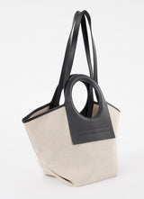 Hereu - Cala S schopper van canvas met kalfsleren details