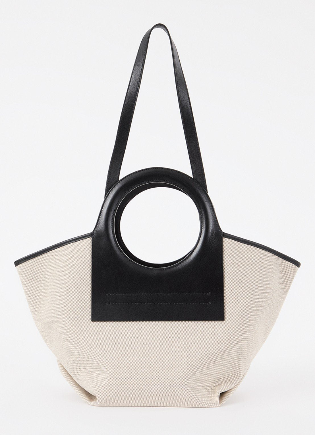 Hereu - Cala S schopper van canvas met kalfsleren details