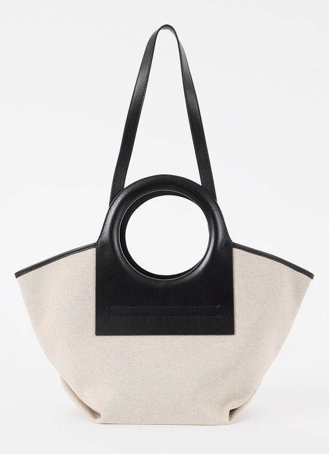 Hereu - Cala S schopper van canvas met kalfsleren details