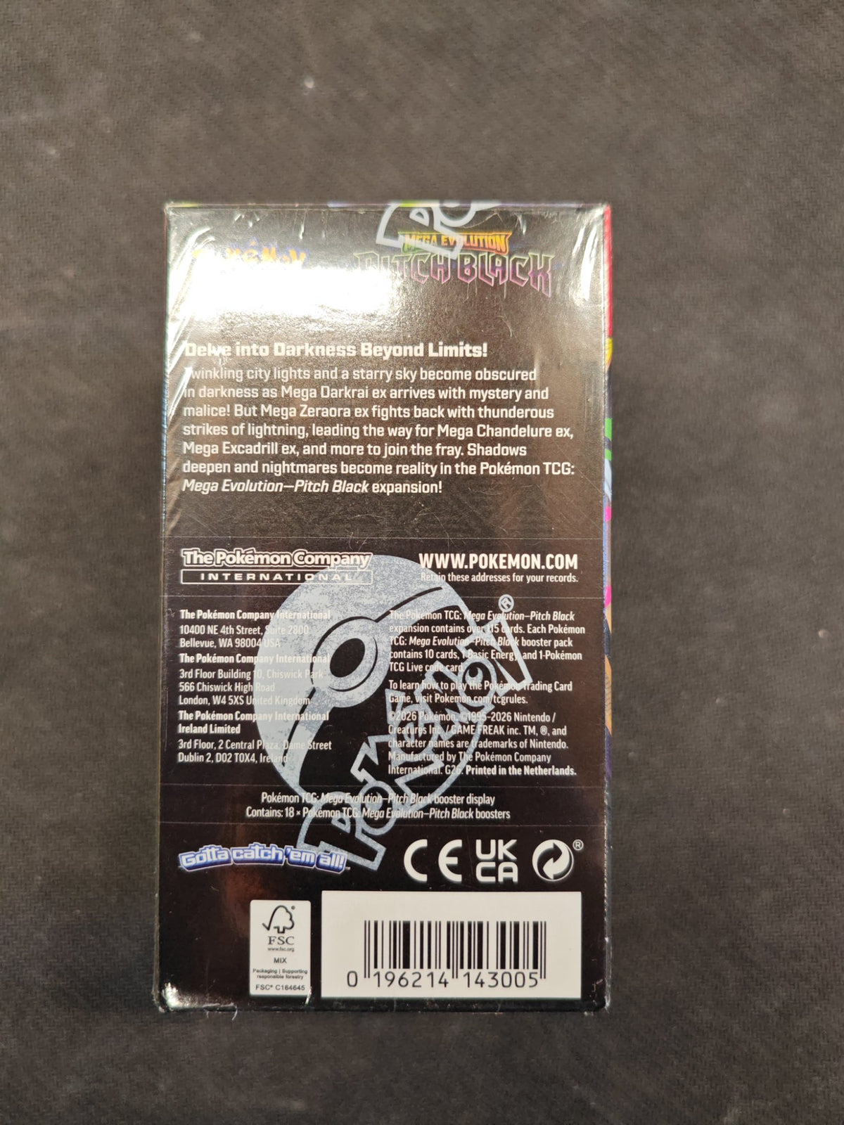 Pokémon TCG: Pitch Black - Booster Box - 18 Boosters