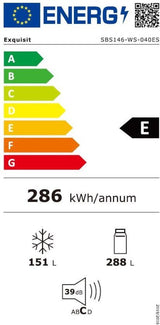 Exquisit Amerikaanse koelkast SBS146-WS-040ES