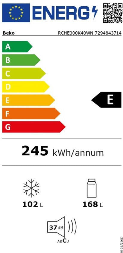 Beko koelkast RCHE300K40WN - Wit