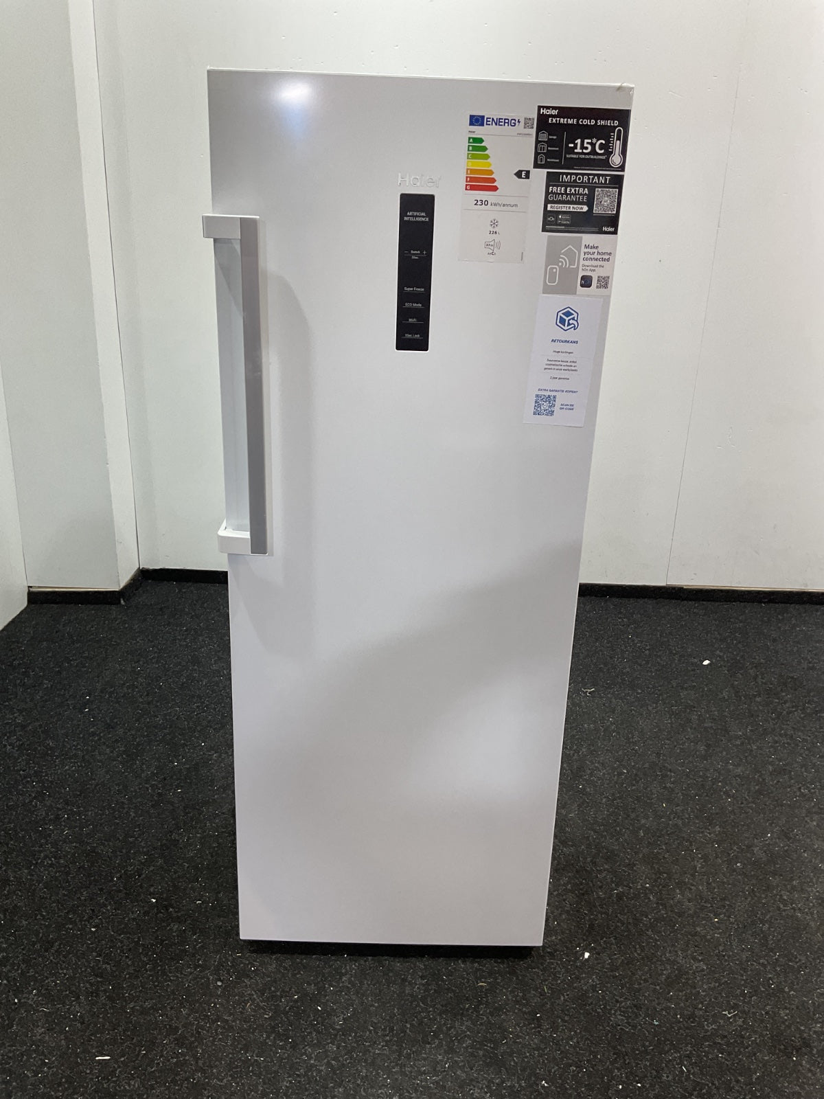 Haier vrieskast H4F226WEH1 - (tot -15°C ) - 226L (koelkast)