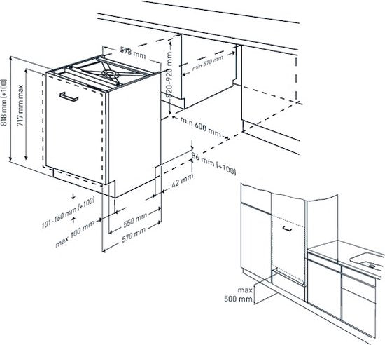 Beko Inbouw vaatwasser BDIT38532 - CornerIntense