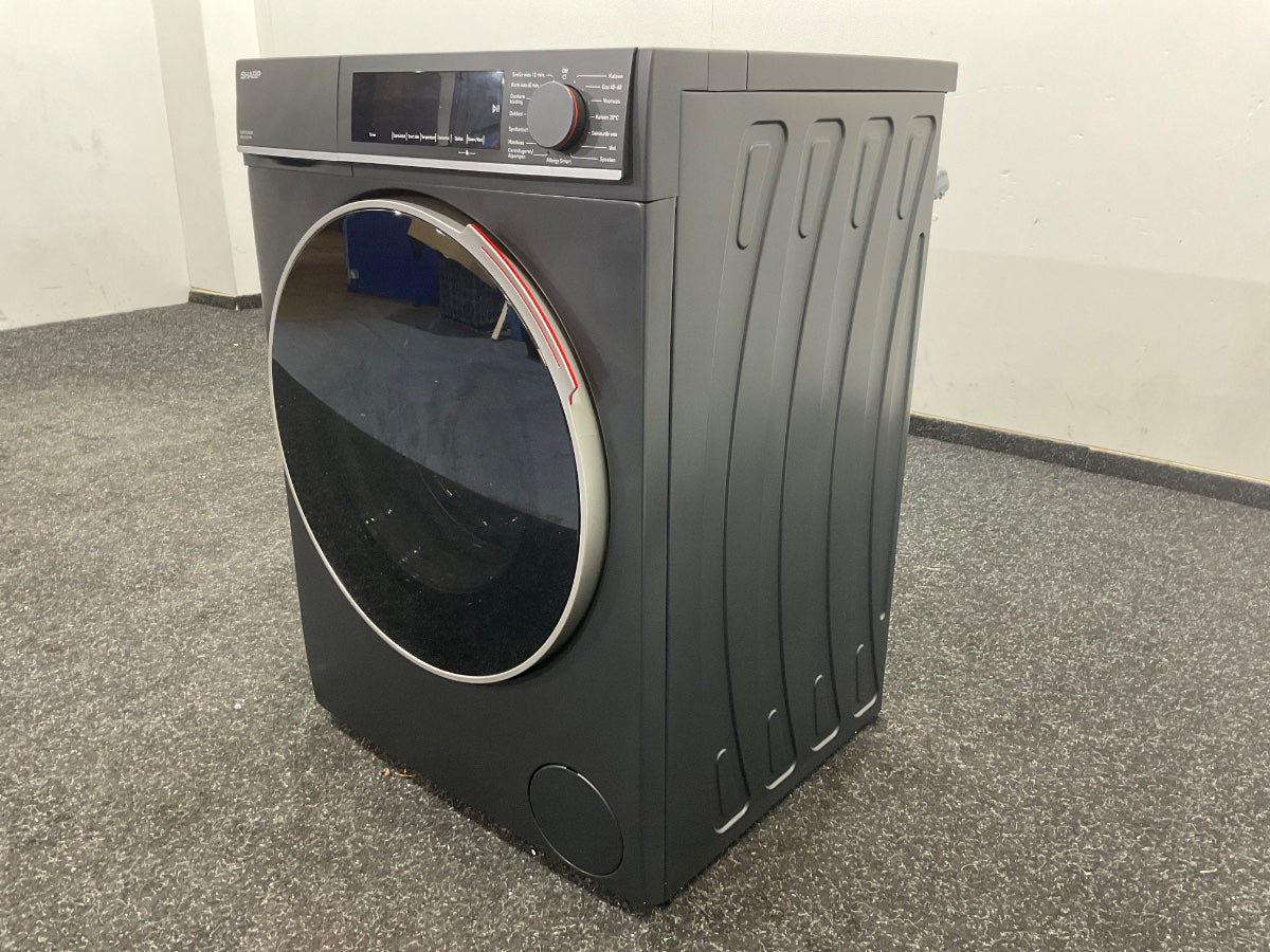 Sharp wasmachine ESNFL814CBDABX - 8kg - Mat Zwart