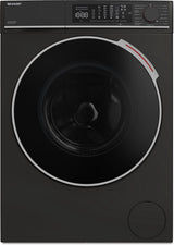 Sharp wasmachine ESNFL814CBDABX - 8kg - Mat Zwart