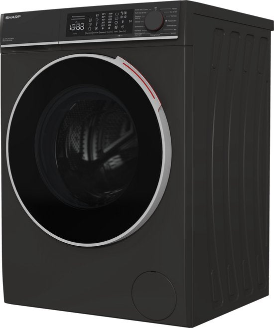 Sharp wasmachine ESNFL814CBDABX - 8kg - Mat Zwart