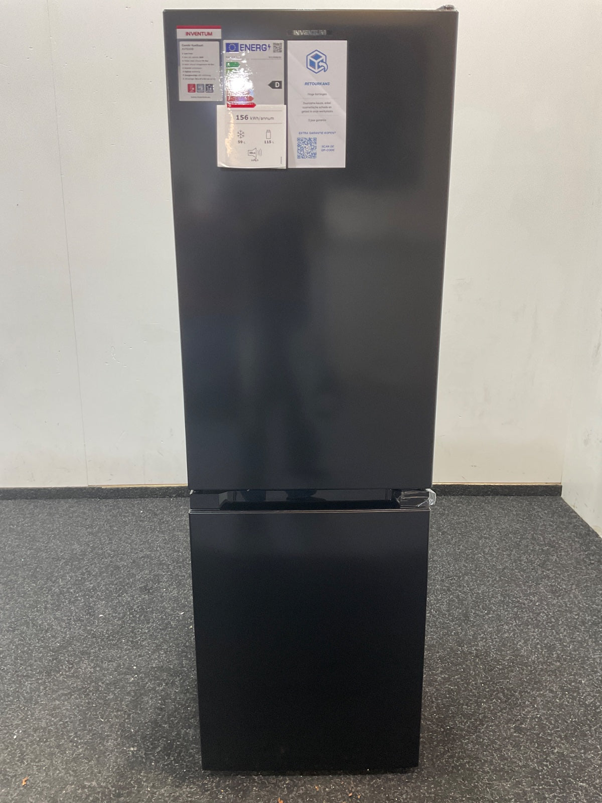 Inventum koelkast KV1500B - Zwart 150cm