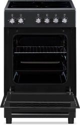 Everglades keramisch fornuis EVCK5120 - Mat Zwart - 50cm