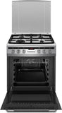 Inventum gasfornuis VFG6034WGRVS - Vrijstaand