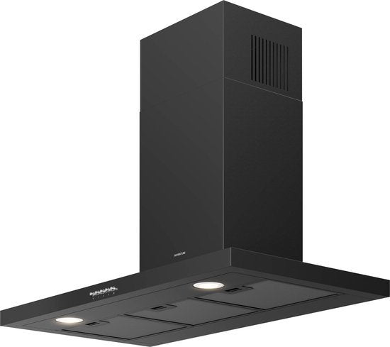 Inventum wandschouw afzuigkap AKB9005ZWA - 90cm - Zwart
