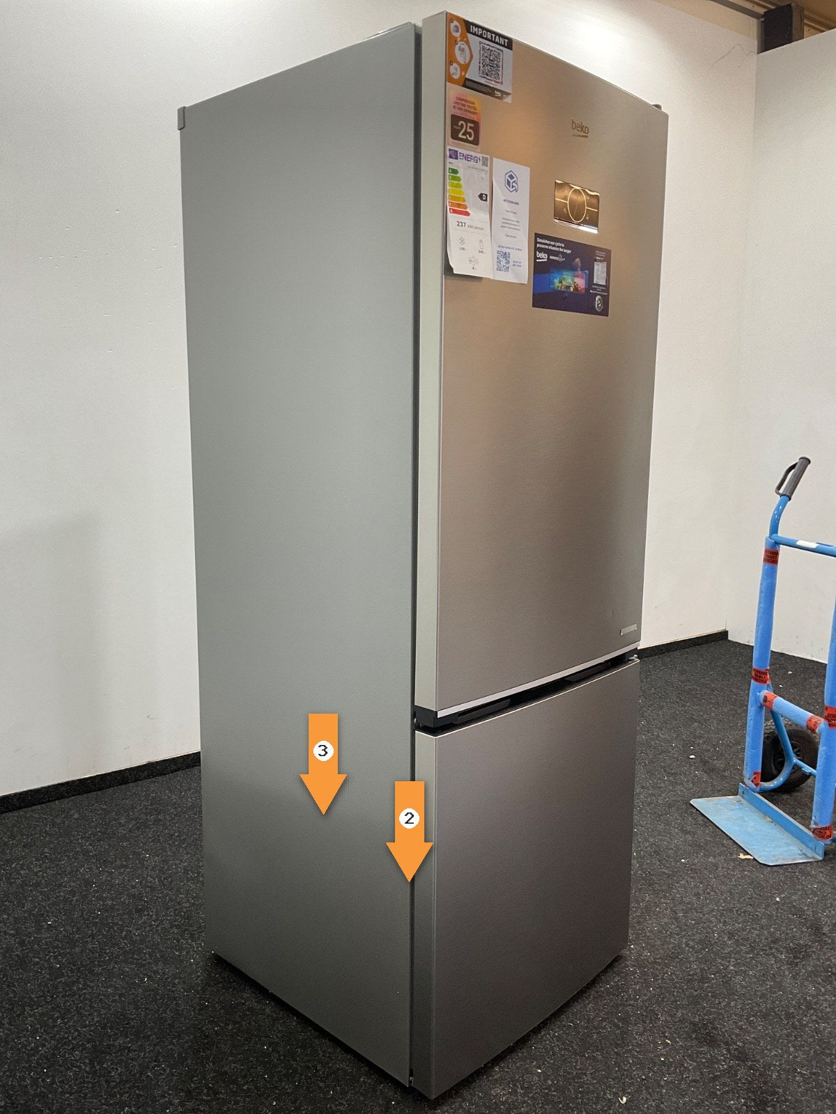 Beko koelkast B5RCNE565HXP - Vrijstaand 490 - Roestvrijstaal