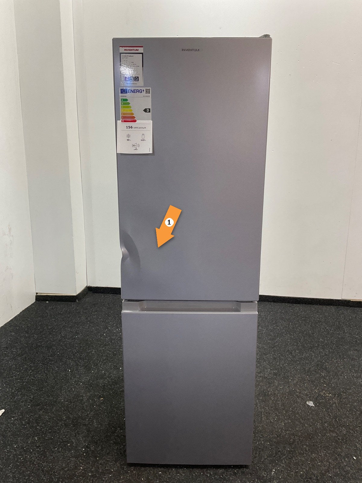 Inventum koelkast KV1500S - Vrijstaand - Zilver