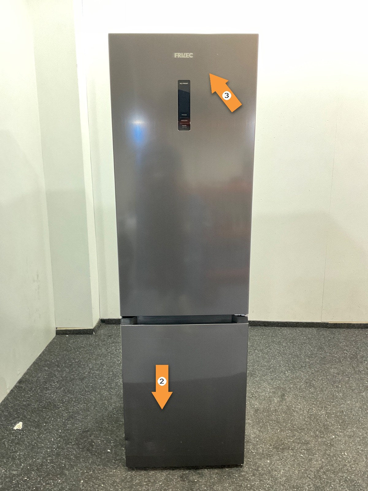 Frilec koelkast BONN388-NFD-040ADG - Dark Grey