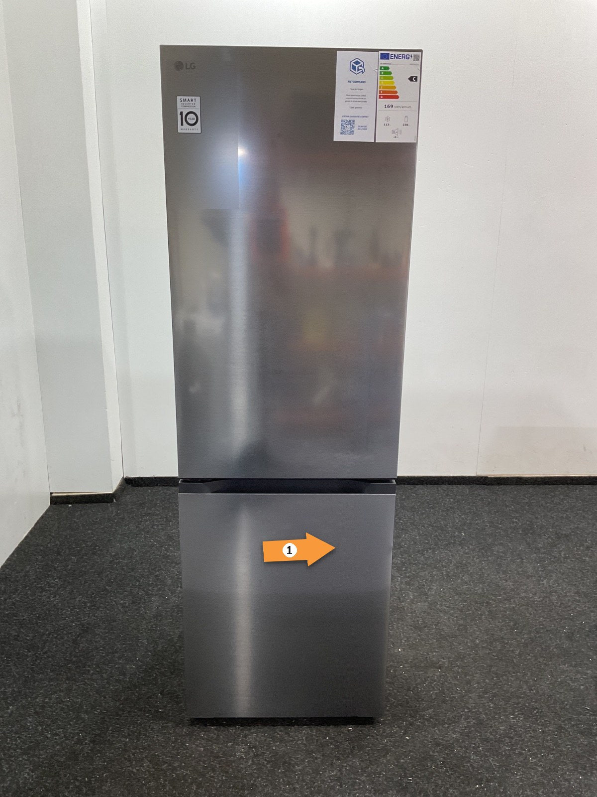 LG koelkast GBBSJ1CCPY - 333L - Zilverkleurig