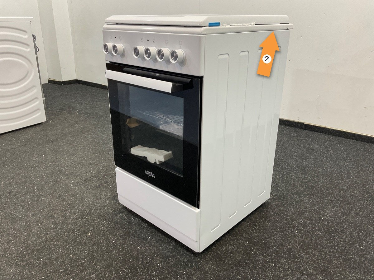 Everglades elektrisch fornuis EVCK5100 - 50 cm - Wit