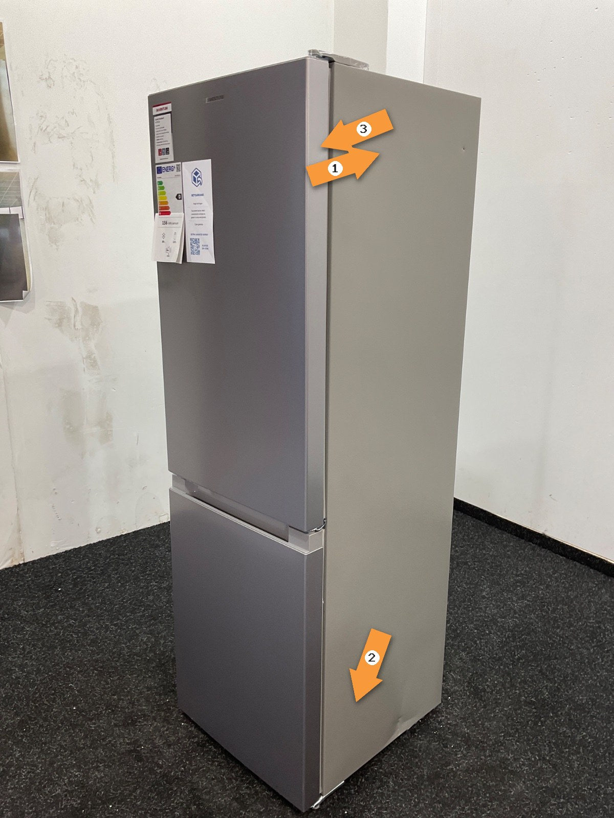Inventum koelkast KV1500S - Vrijstaand - Zilver
