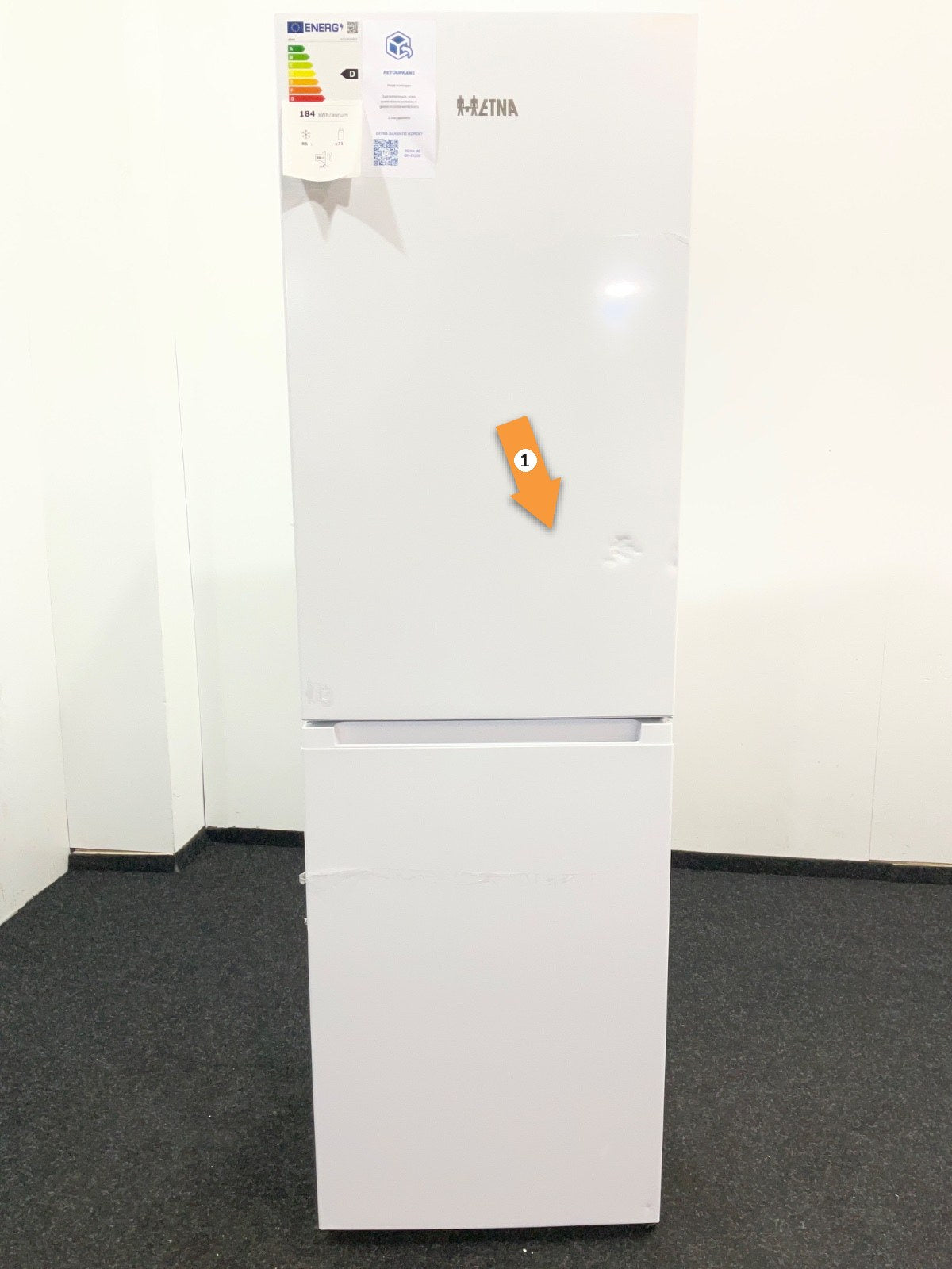 ETNA KCV282NWIT - Vrijstaande Koel vriescombinatie - 182 cm - Wit - No Frost - Extra groot Vriesvak - 50/50