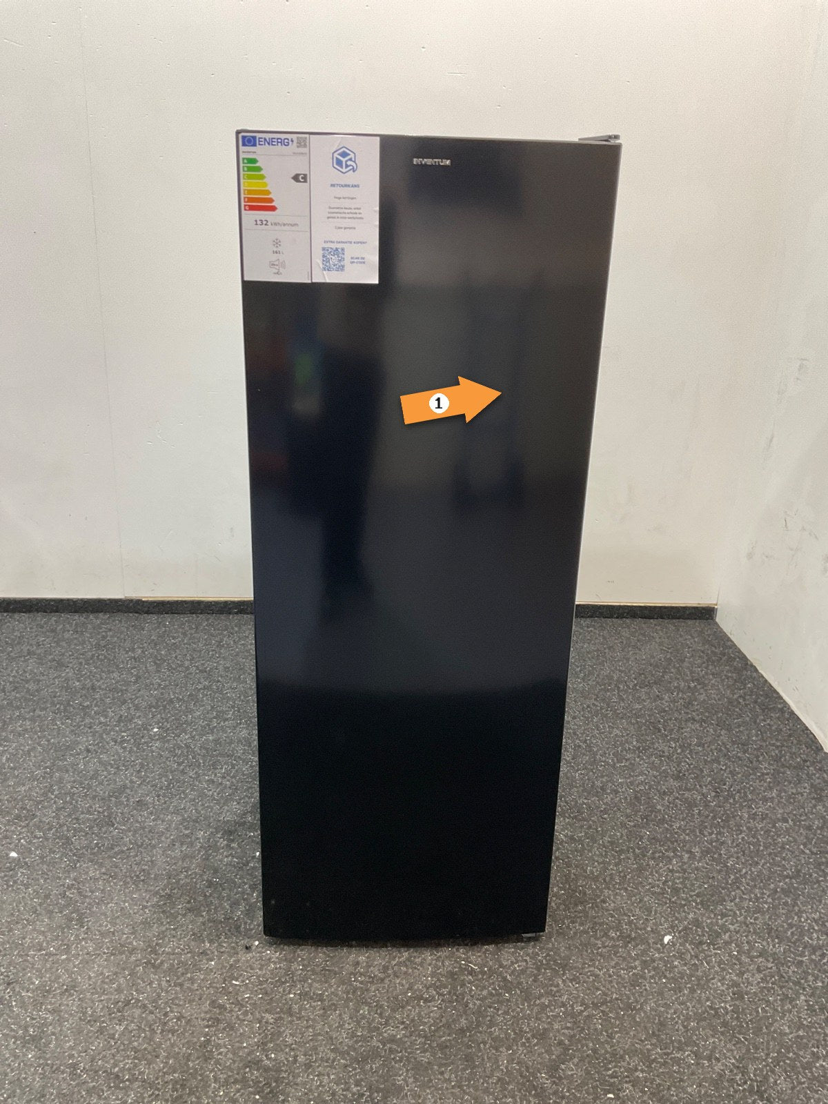 Inventum vrieskast VR1430B - Vrijstaand - Zwart 143cm