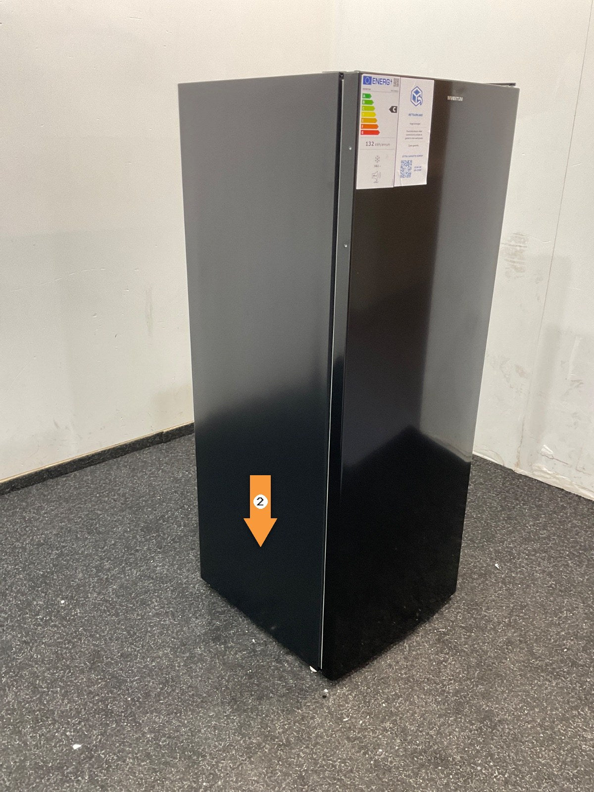 Inventum vrieskast VR1430B - Vrijstaand - Zwart 143cm