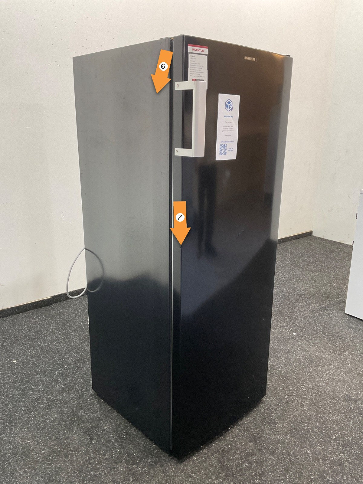 Inventum vrieskast VR1430B - Vrijstaand - Zwart 143cm