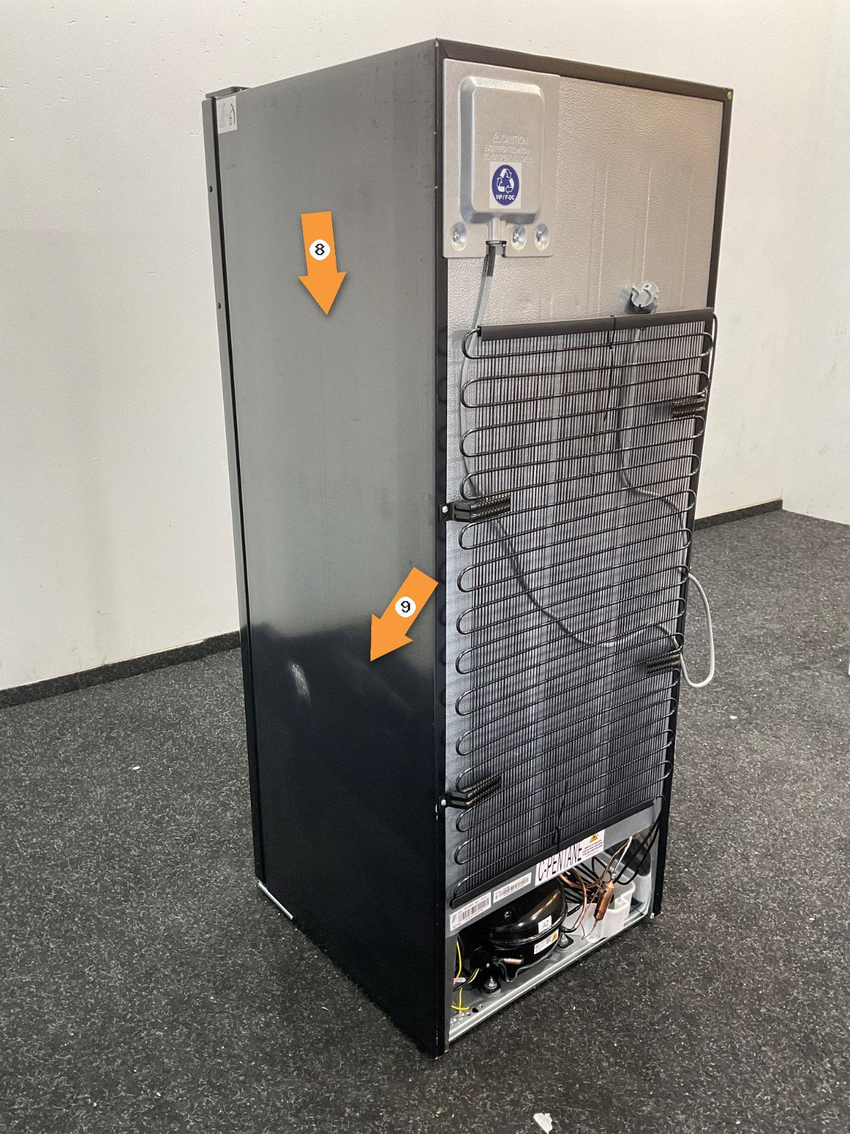 Inventum vrieskast VR1430B - Vrijstaand - Zwart 143cm