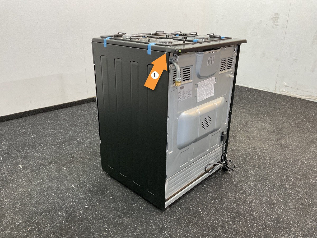 Everglades gasfornuis EVCK6012 - Mat Zwart - 60cm
