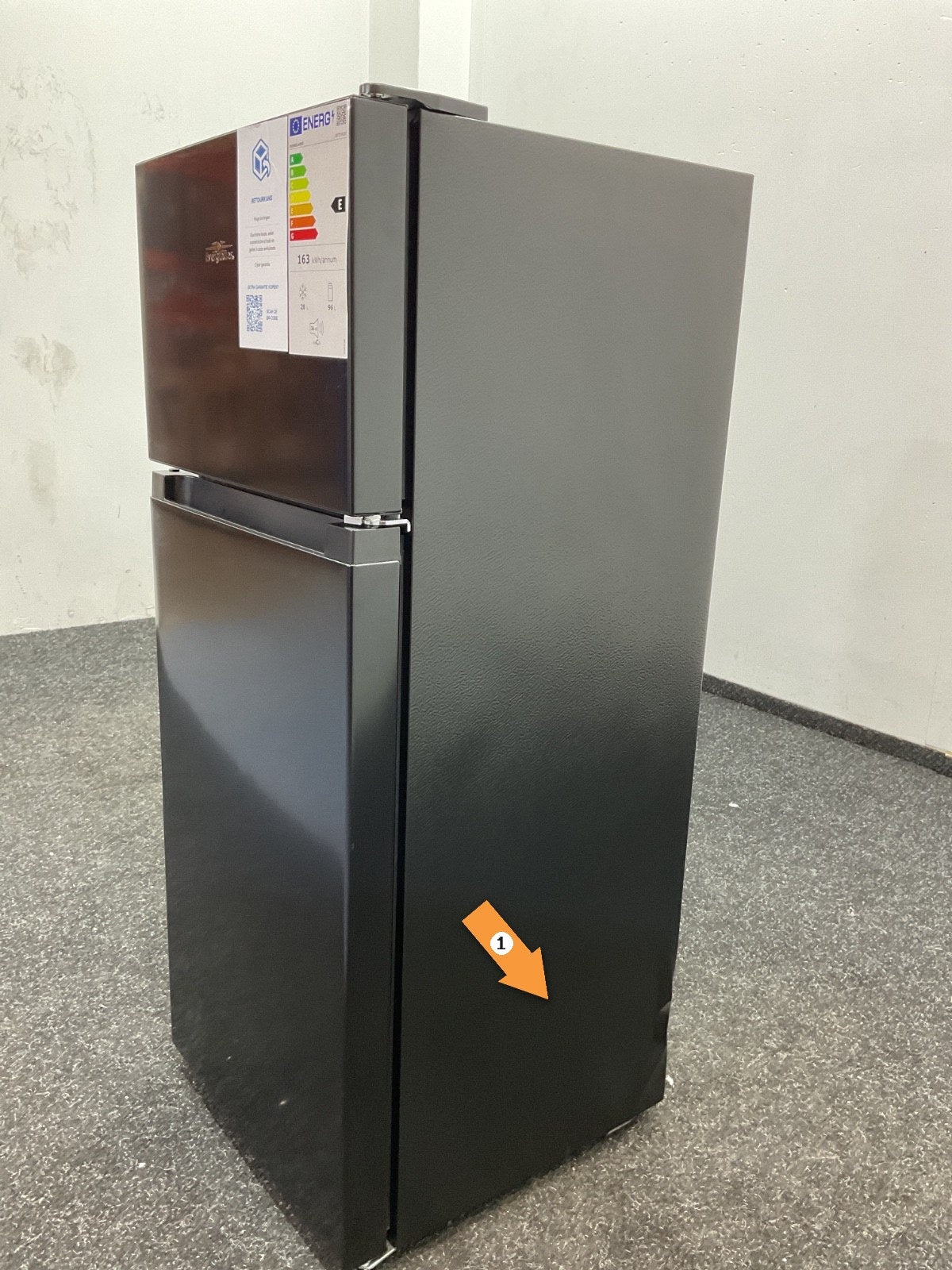 Everglades koelkast EVTD3020 - Zwart - 124 Liter