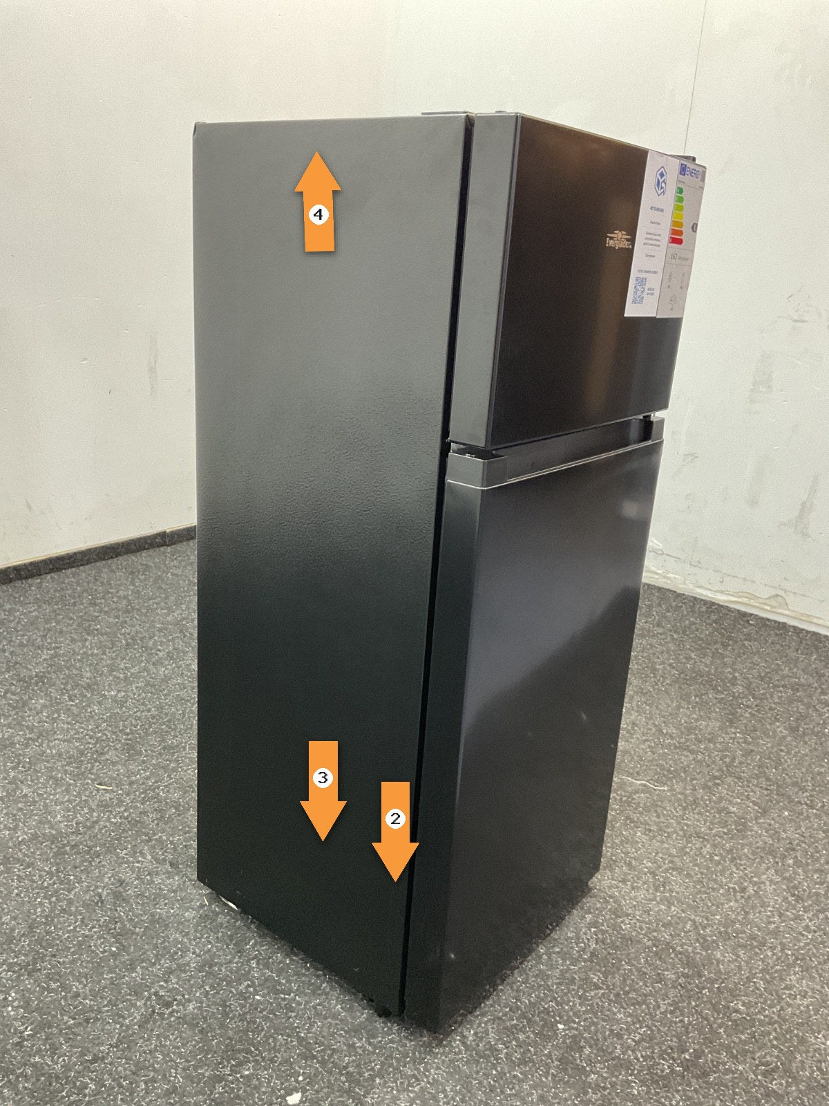 Everglades koelkast EVTD3020 - Zwart - 124 Liter