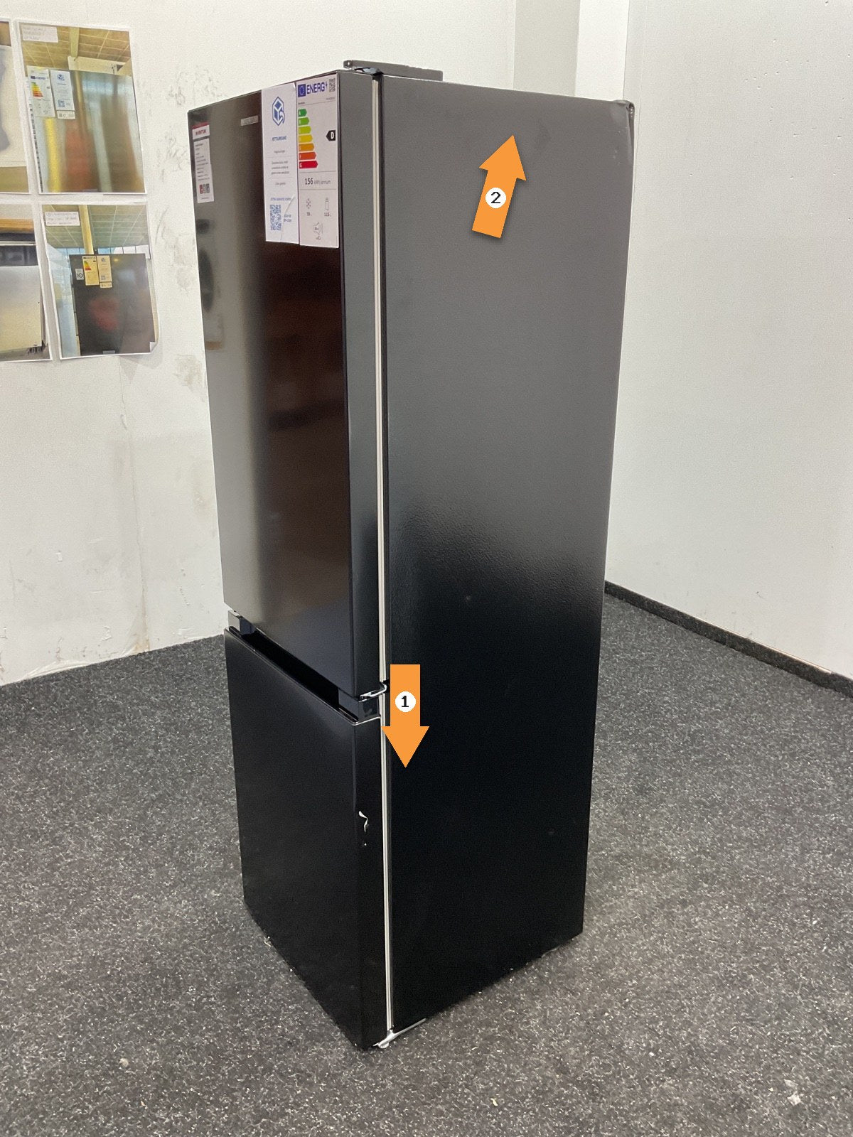 Inventum koelkast KV1500B - Zwart 150cm