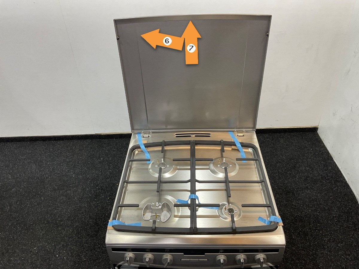 Inventum gasfornuis VFG6034WGRVS - Vrijstaand