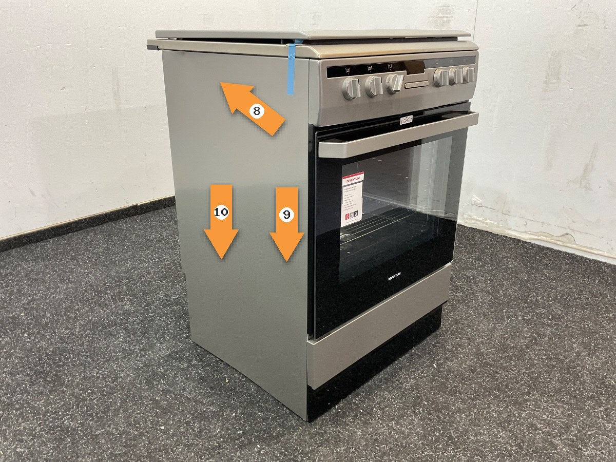 Inventum gasfornuis VFG6034WGRVS - Vrijstaand