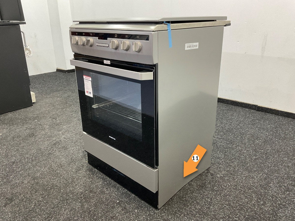 Inventum gasfornuis VFG6034WGRVS - Vrijstaand