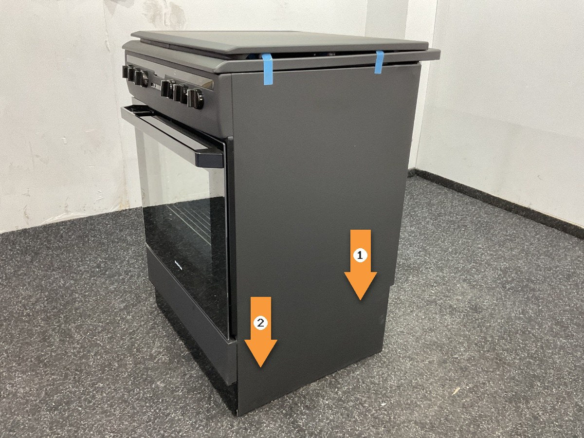 Inventum gasfornuis VFG6034WGZWA - Zwart