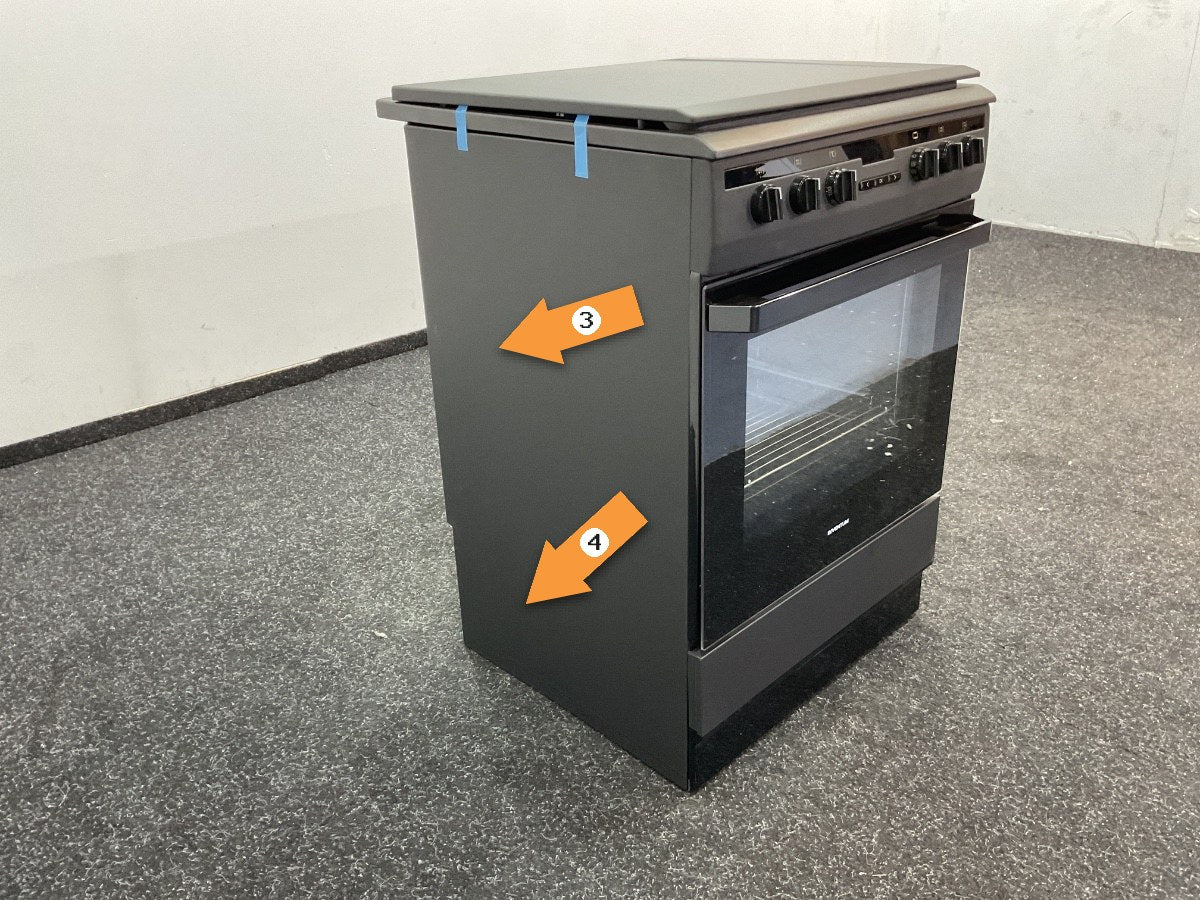 Inventum gasfornuis VFG6034WGZWA - Zwart