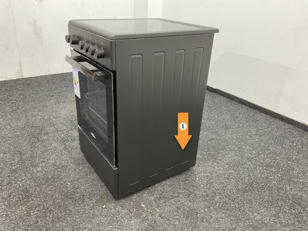 Everglades keramisch fornuis EVCK5120 - Mat Zwart - 50cm
