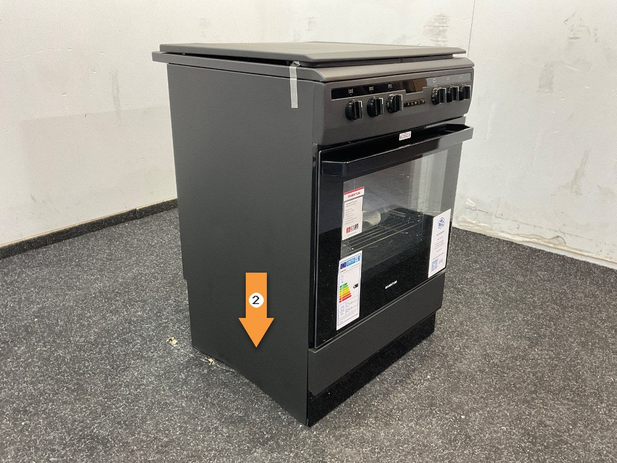 Inventum gasfornuis VFG6034WGZWA - Zwart