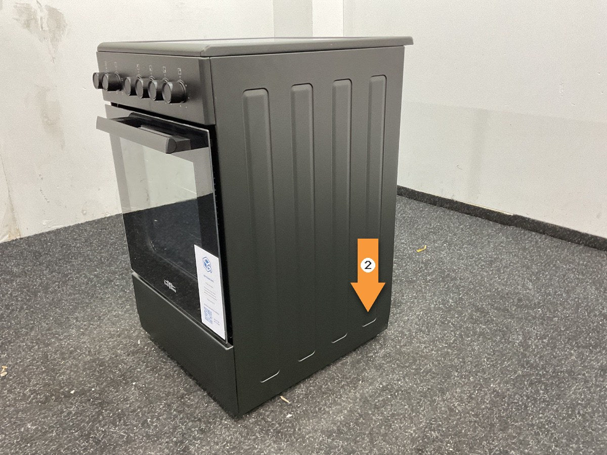 Everglades keramisch fornuis EVCK5120 - Mat Zwart - 50cm