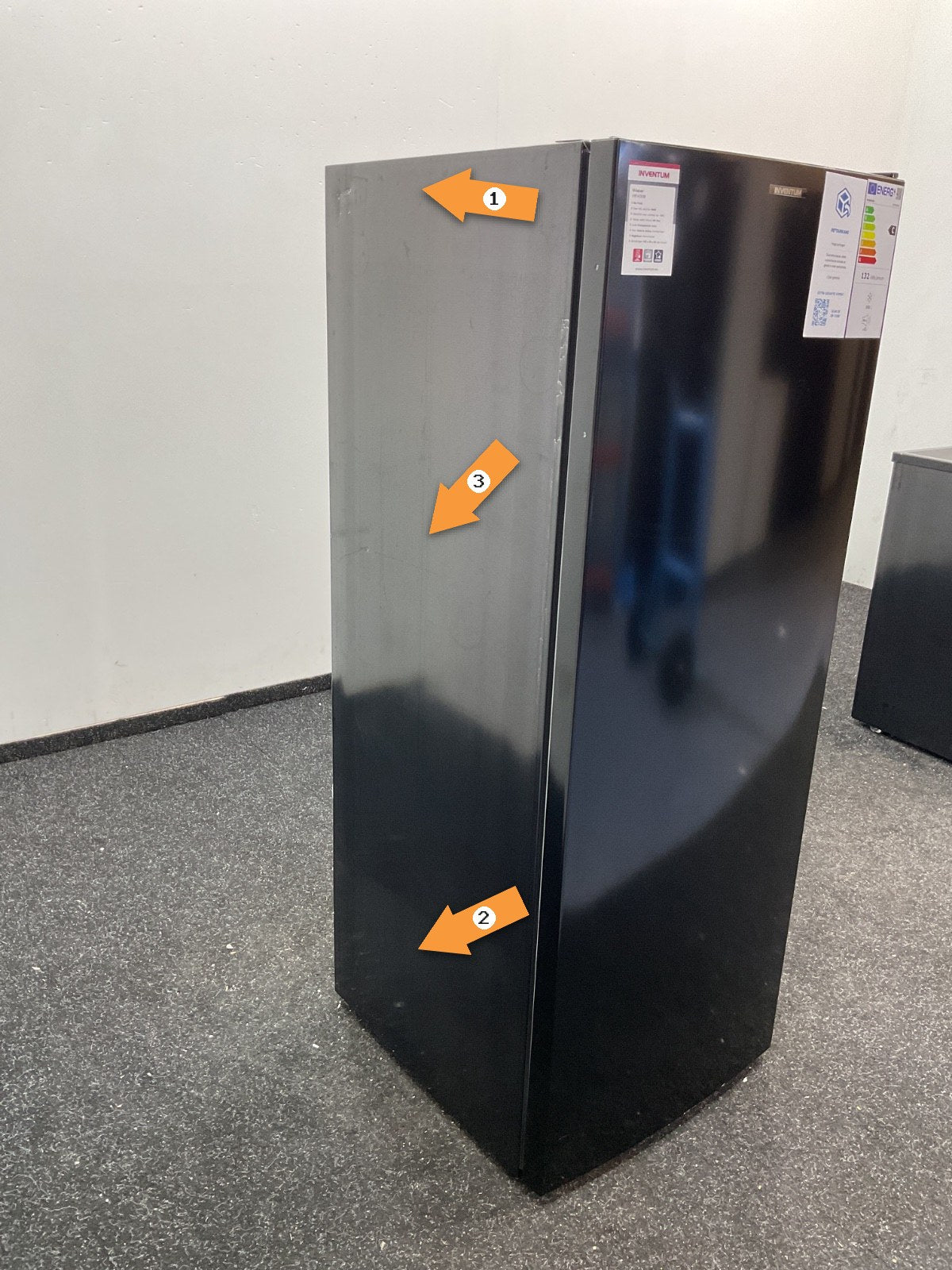 Inventum vrieskast VR1430B - Vrijstaand - Zwart 143cm