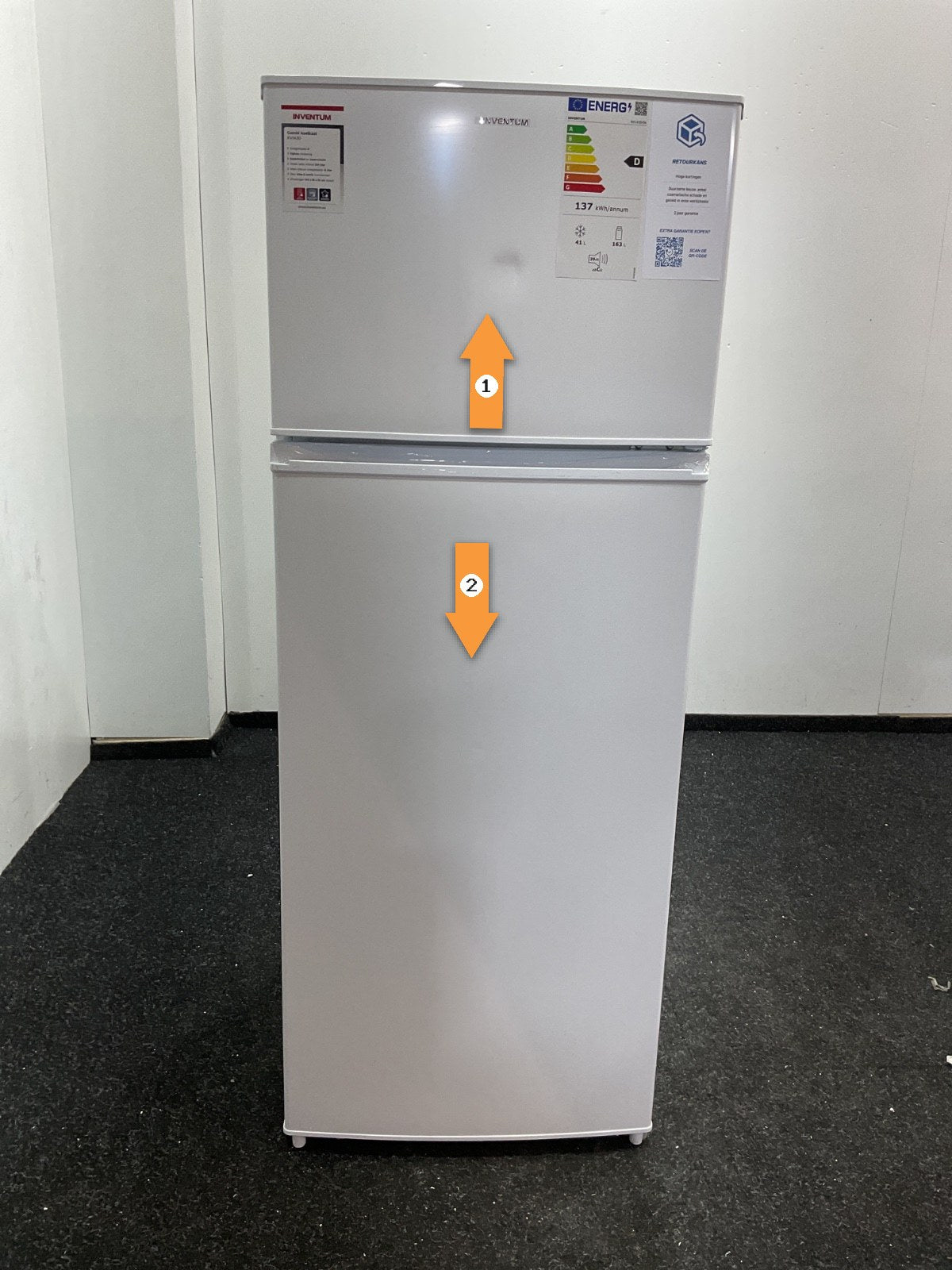 Inventum koelkast KV1430 - Vrijstaand - Wit