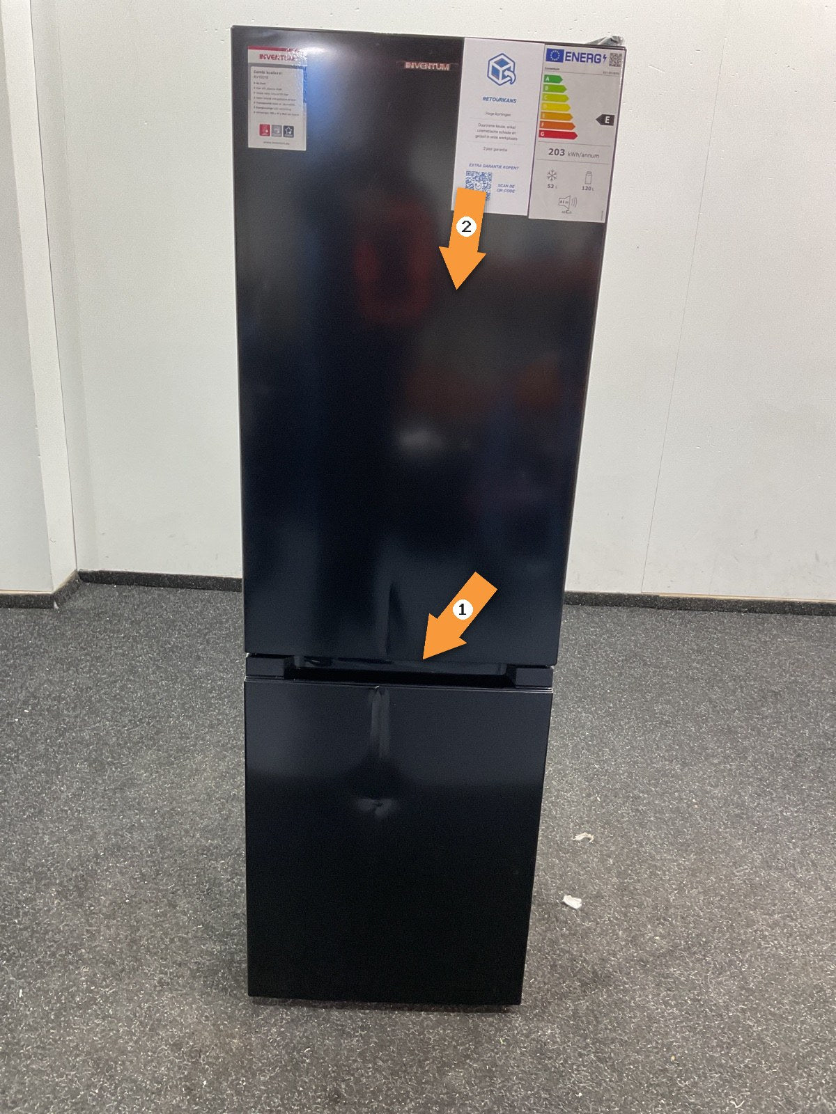 Inventum koelkast KV1501B - Vrijstaand - Zwart