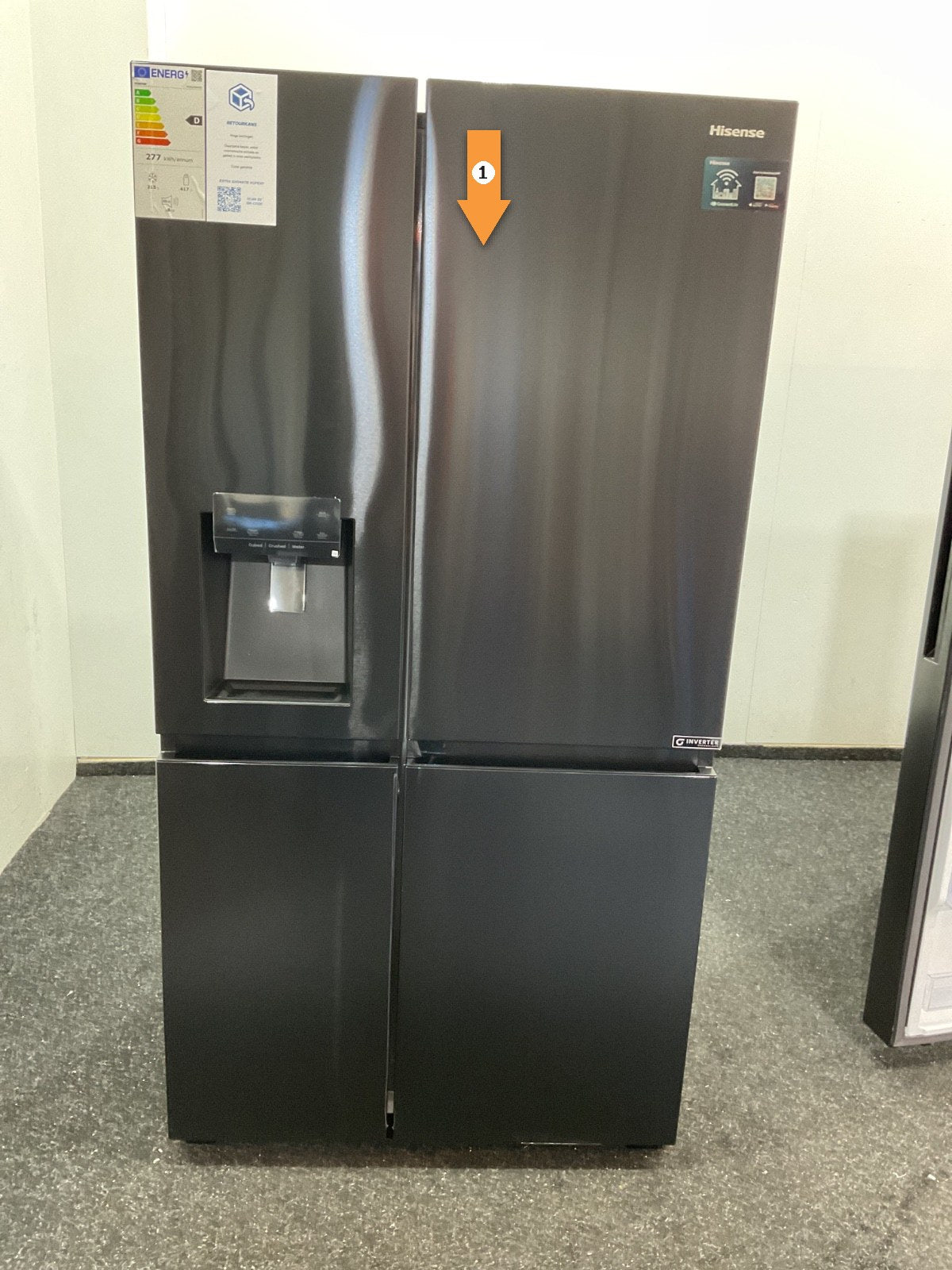 Hisense Amerikaanse koelkast RS818N4IFD - Zwart